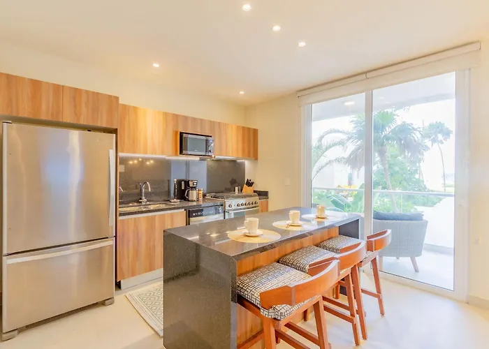 Chic Beachfront Ocean View Rooftop Pools Holiday home Akumal